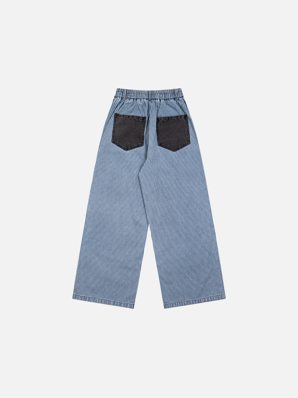Haaura Cat Patchwork Striped Baggy Jeans