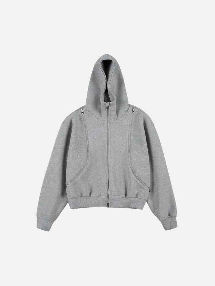 Haaura Deconstructive Boxy Zip Up Hoodie