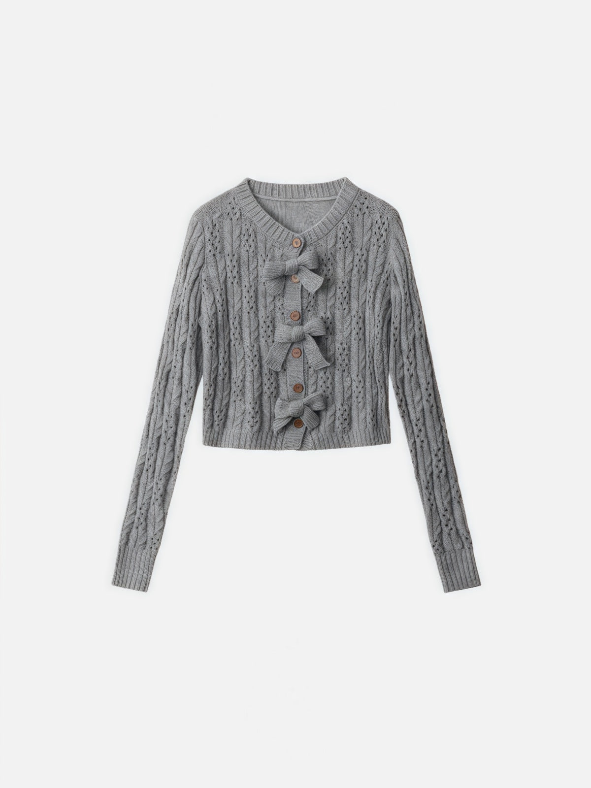 Haaura Bow Cropped Cardigan