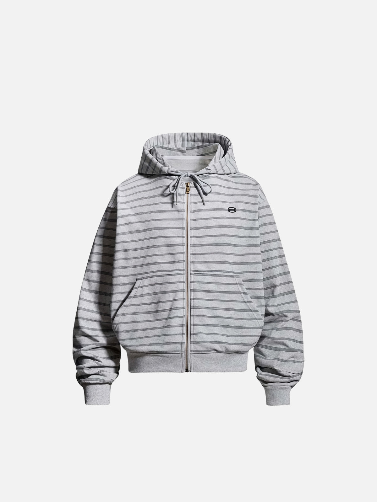 Haaura Stripe Zip Up Hoodie