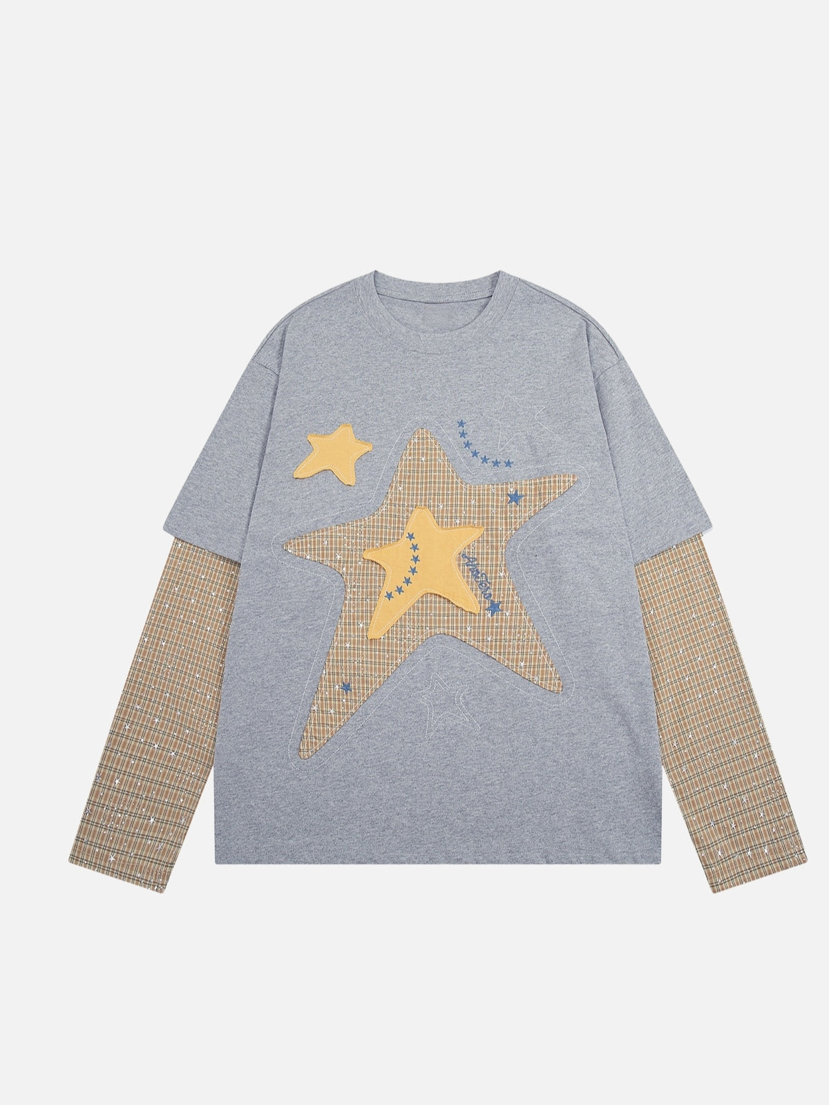 Haaura Layered Plaid Star Graphic Tee