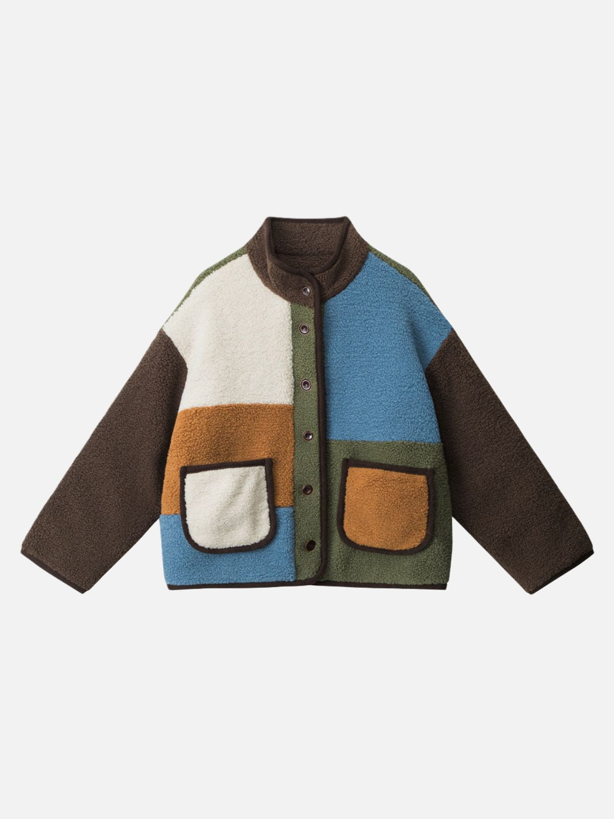 Haaura Color Block Plush Coat