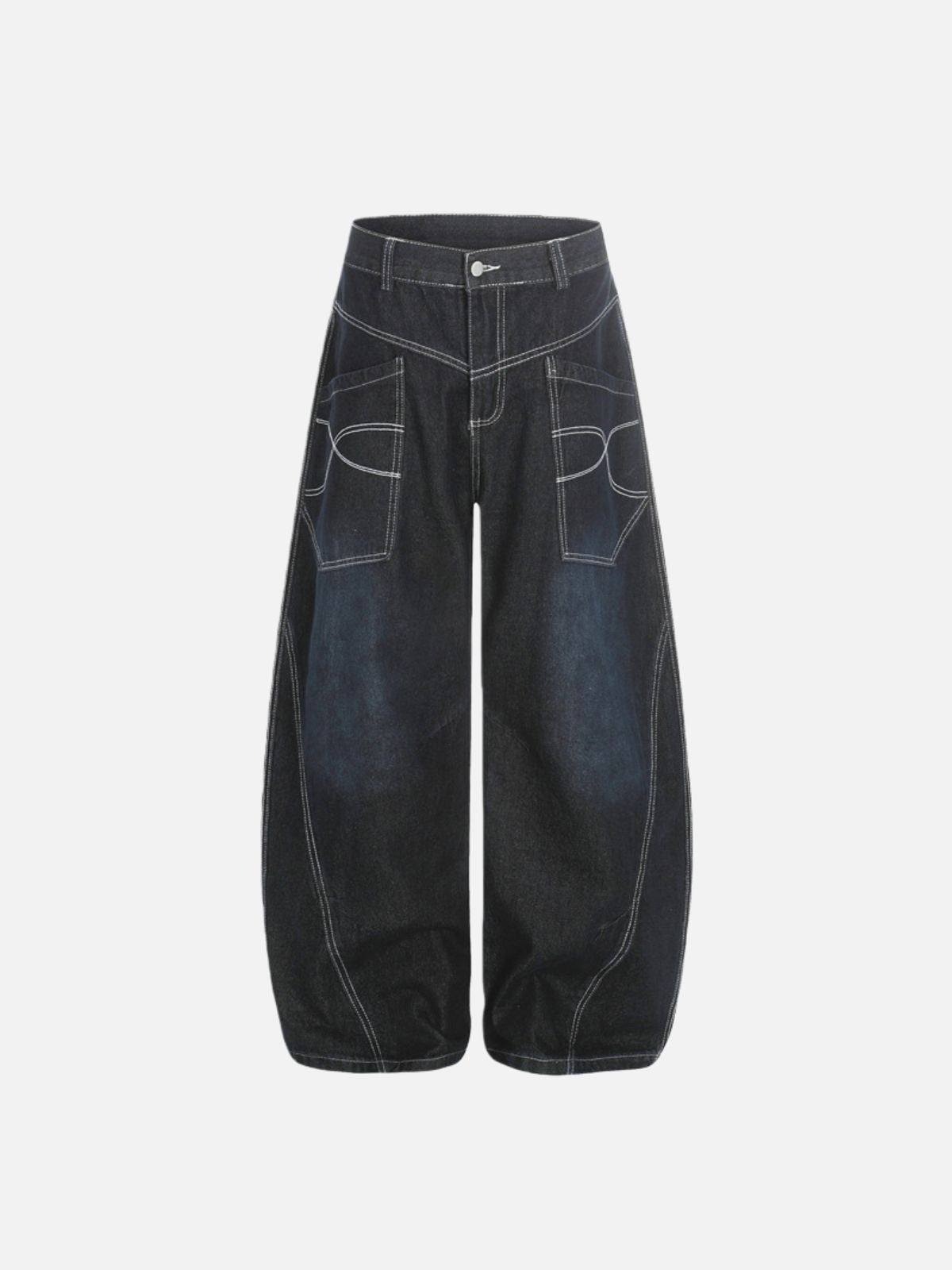 Haaura Pocket Baggy Barrel Jeans