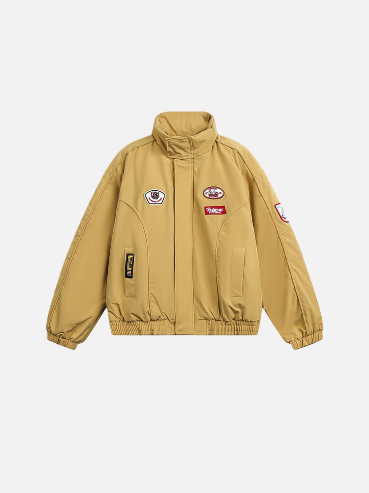 Haaura Stand Collar Patch & Badge Jacket