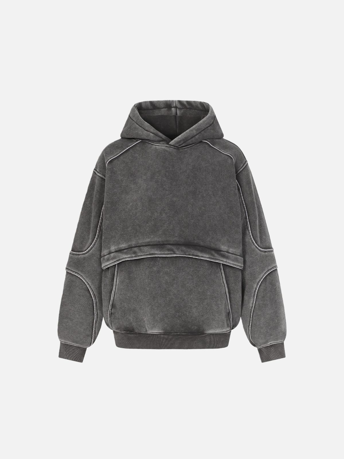 Haaura Distressed Stitch Detail Hoodie