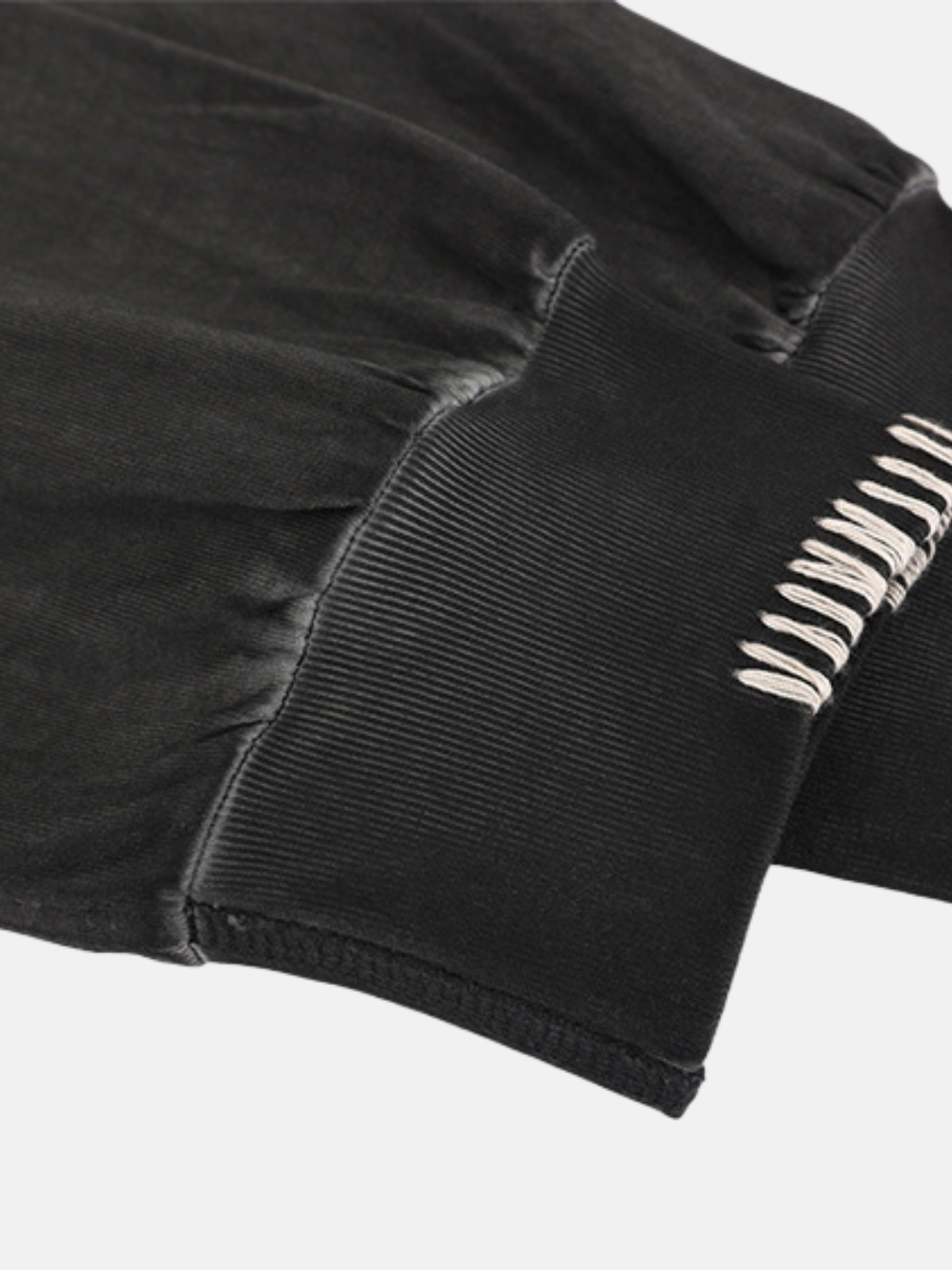 Haaura Distressed Contrast Stitch Long Sleeve Tee