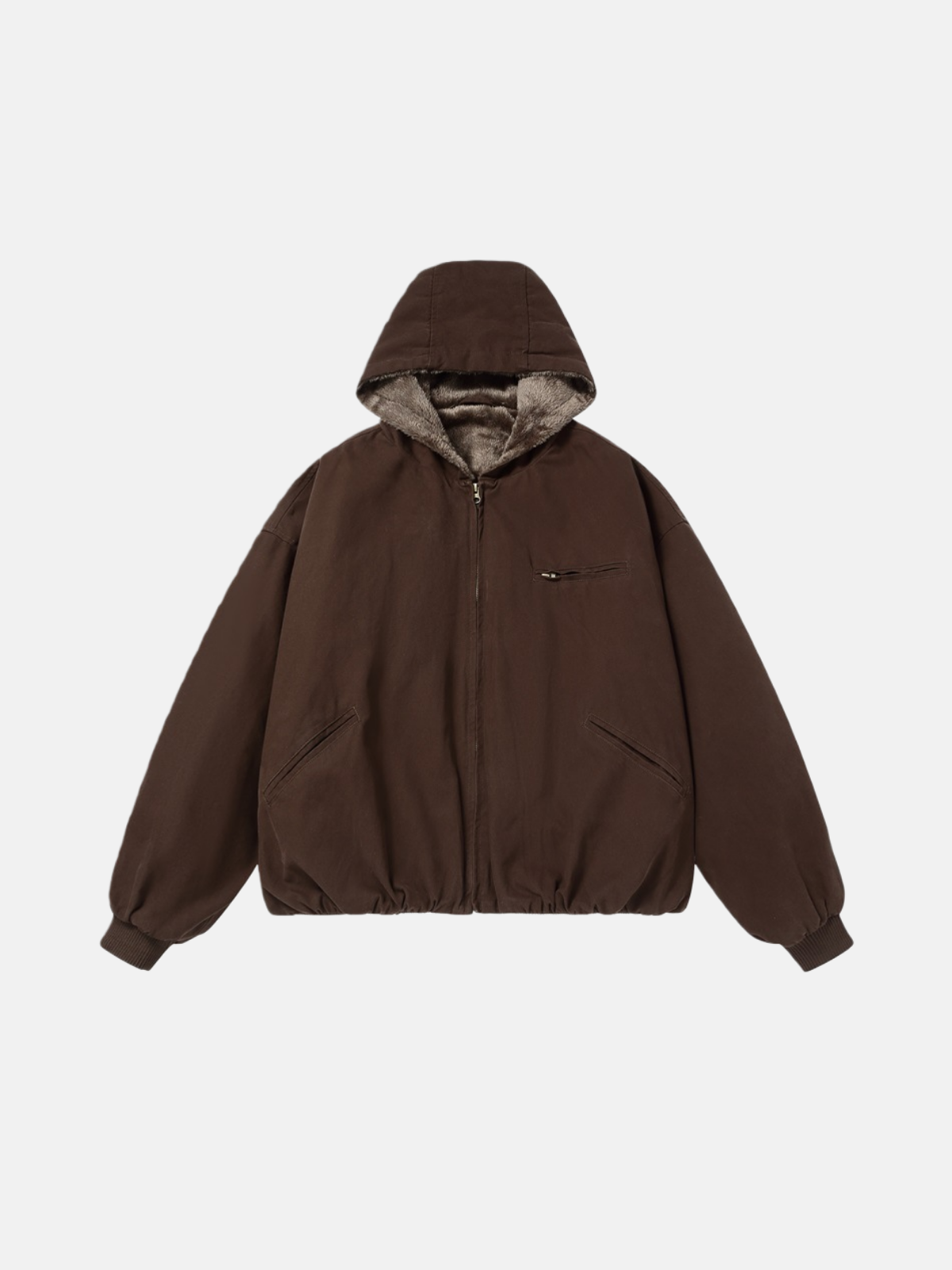 Haaura Plush-Lined Zip Hooded Jacket