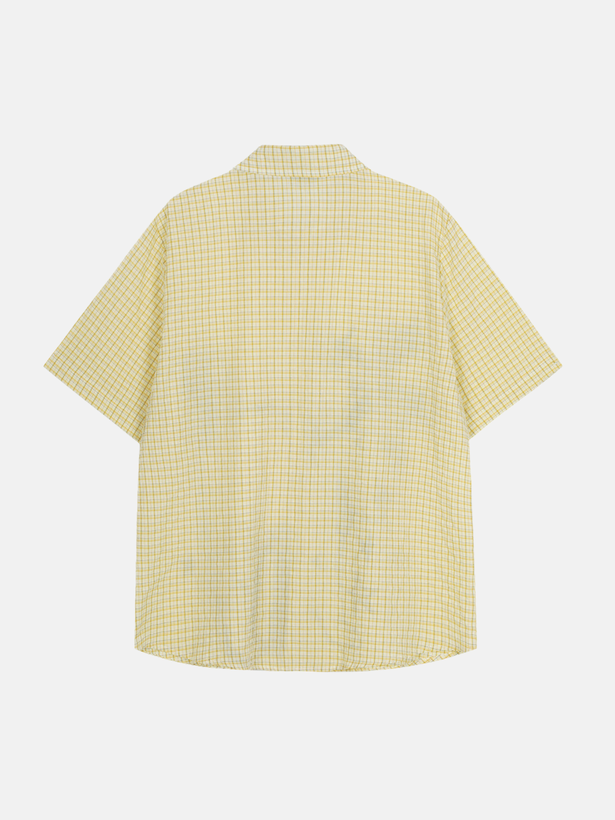 Haaura Cat Sketch Plaid Short Sleeve Shirt