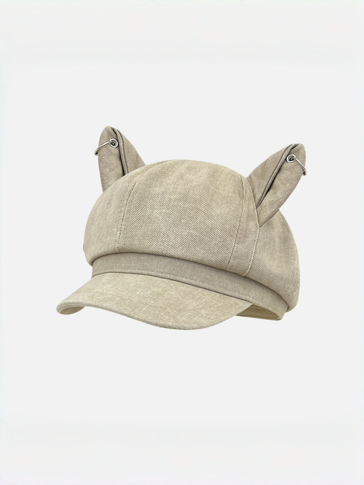 Washed Denim Cat Ear Cap