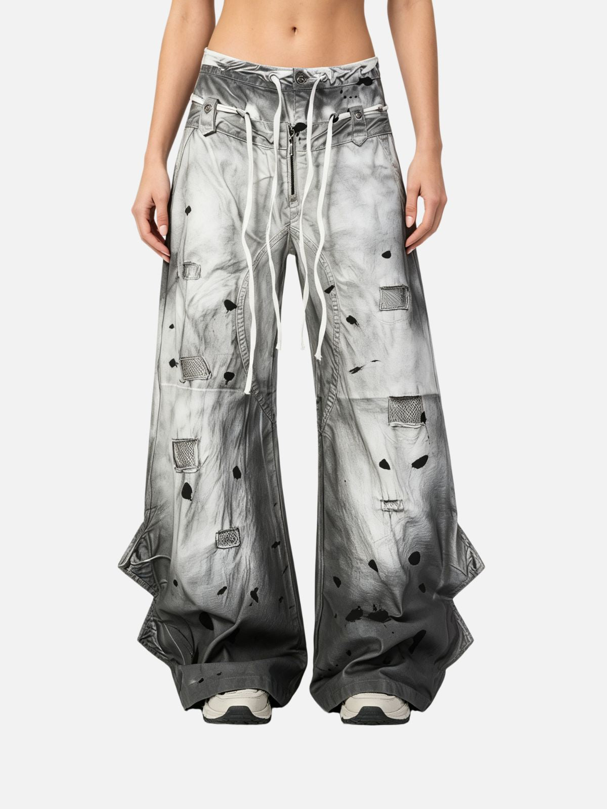 Haaura Baggy Distressed Cargo Pants
