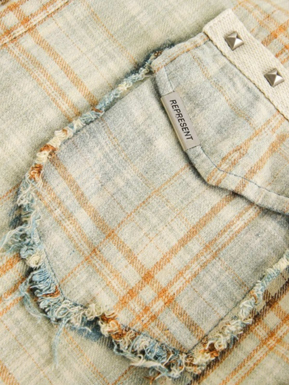 Haaura Gradient Plaid Work Shirt