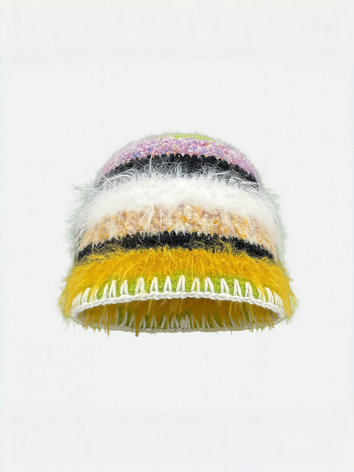 Fluffy Stripe Beanie