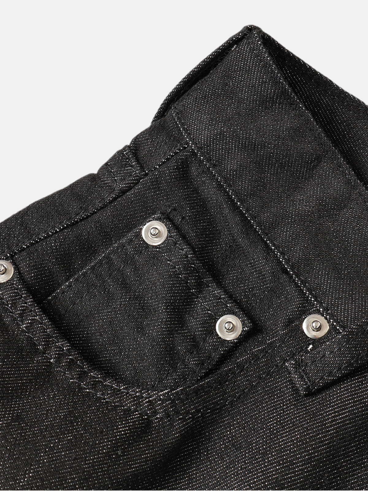 Haaura Cross-Embroidered Wide-Leg Jeans