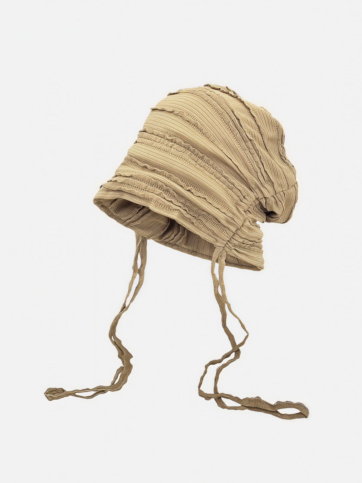 Ruched Tie Slouchy Cap