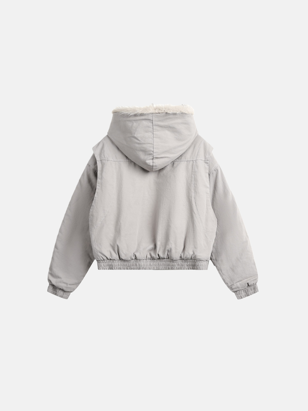 Haaura Faux-Fur Hooded Short Puffer Jacket