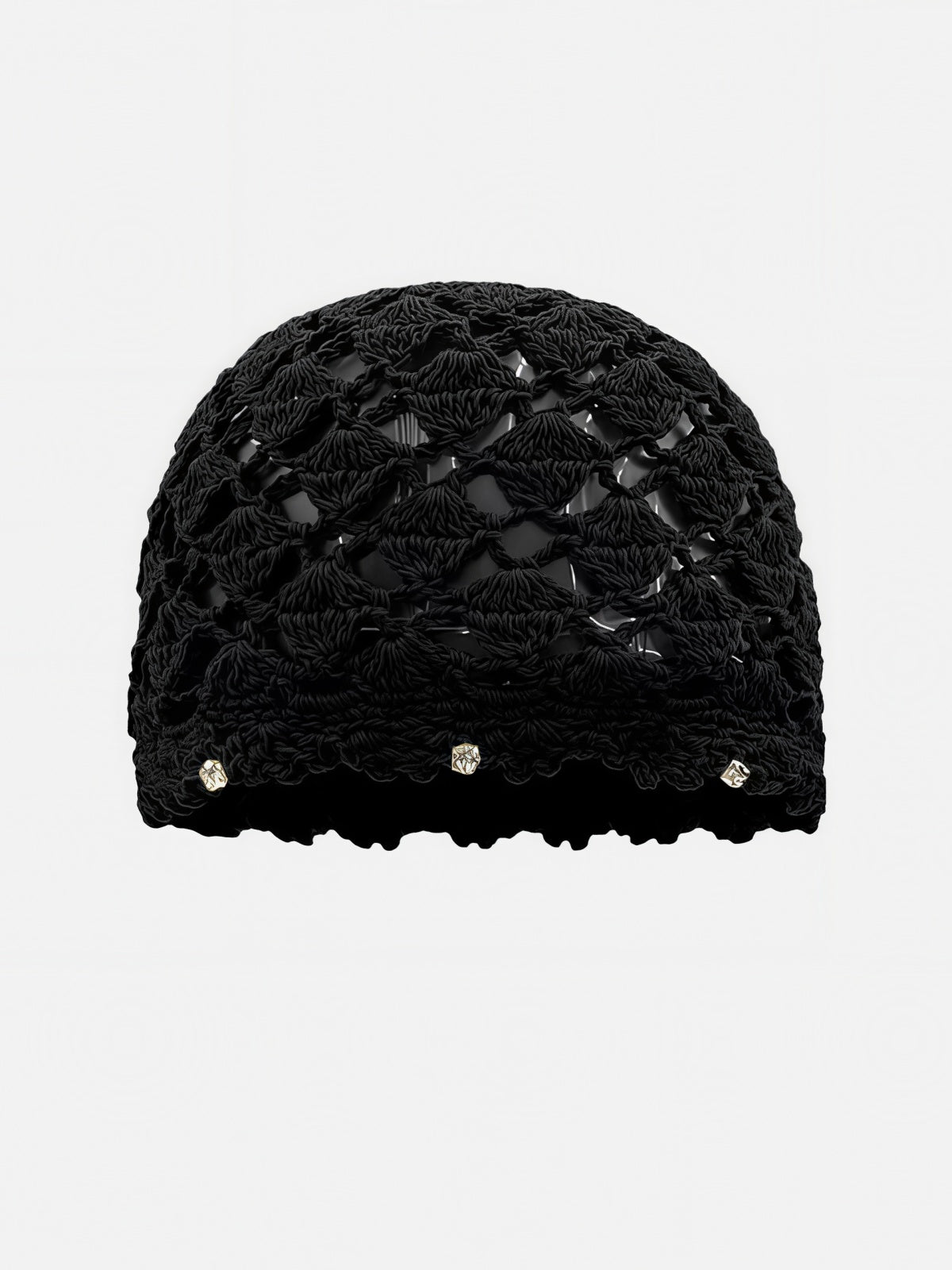 Openwork Crochet Beaded Skullcap