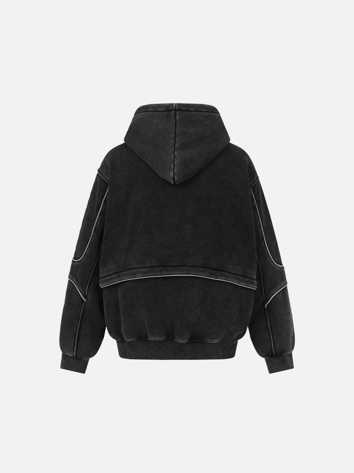 Haaura Distressed Stitch Detail Hoodie