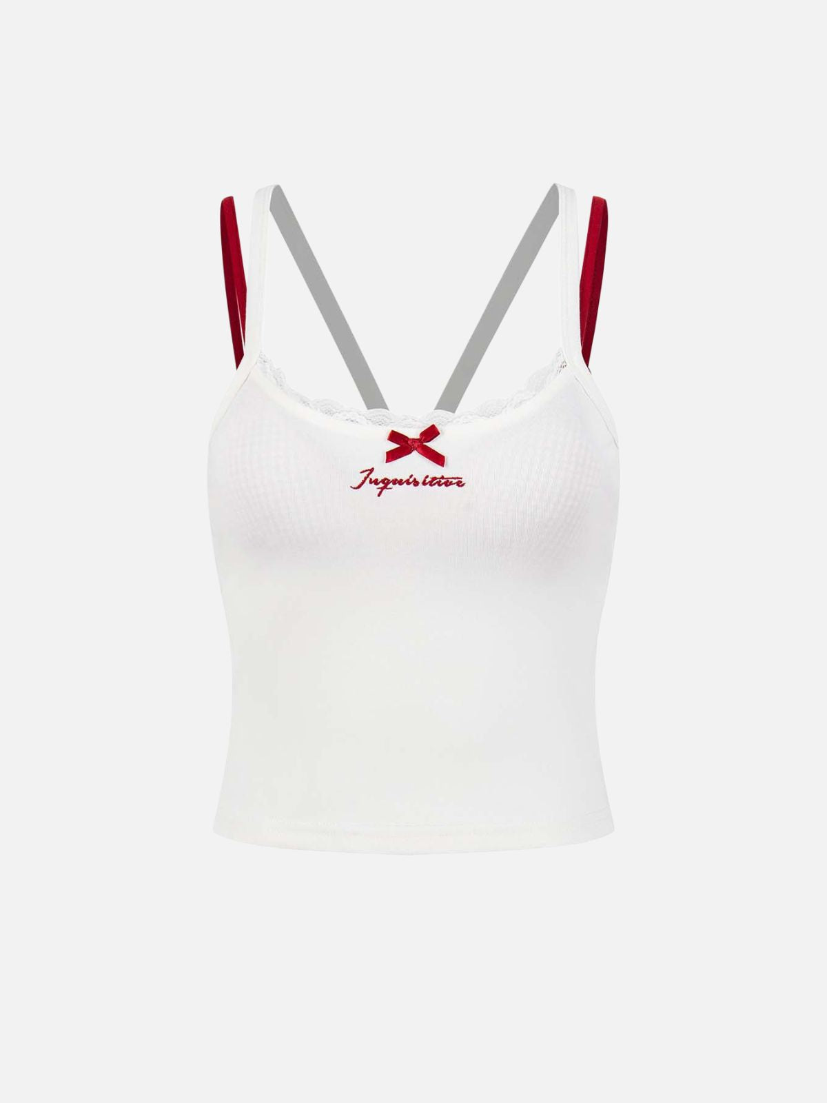 Haaura Script Bow Lace Cami Top