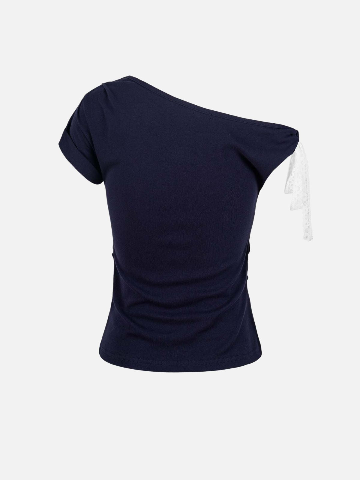 Haaura Script Rhinestone Asymmetrical Tee