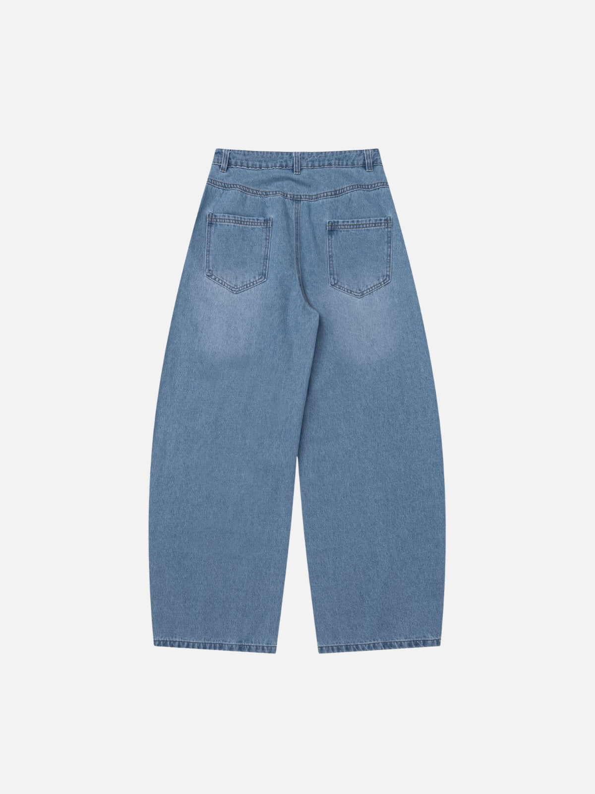 Haaura Star Applique Plaid Detail Baggy Jeans