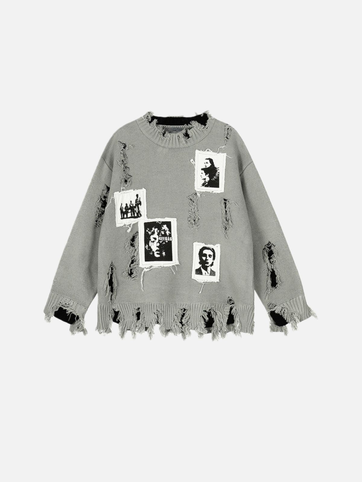 Haaura 1992 Deconstructed Data-Patch Sweater