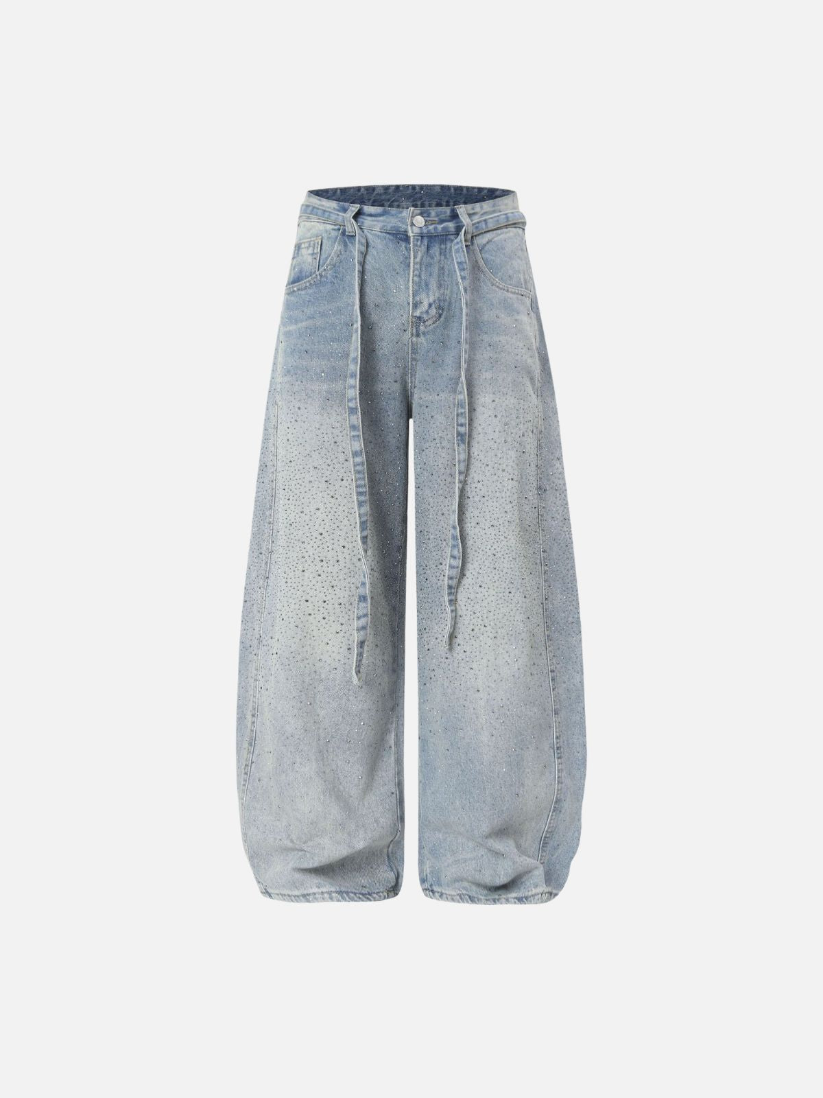 Haaura Baggy Rhinestone Jeans