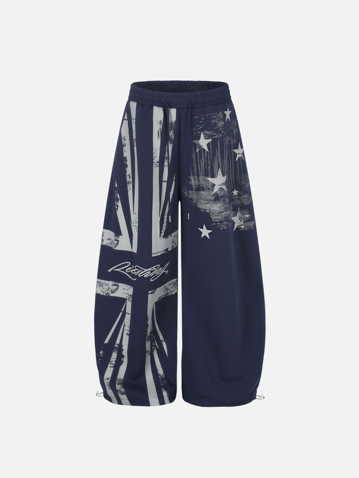 Haaura Baggy Vintage Distressed Flag Print Sweatpants