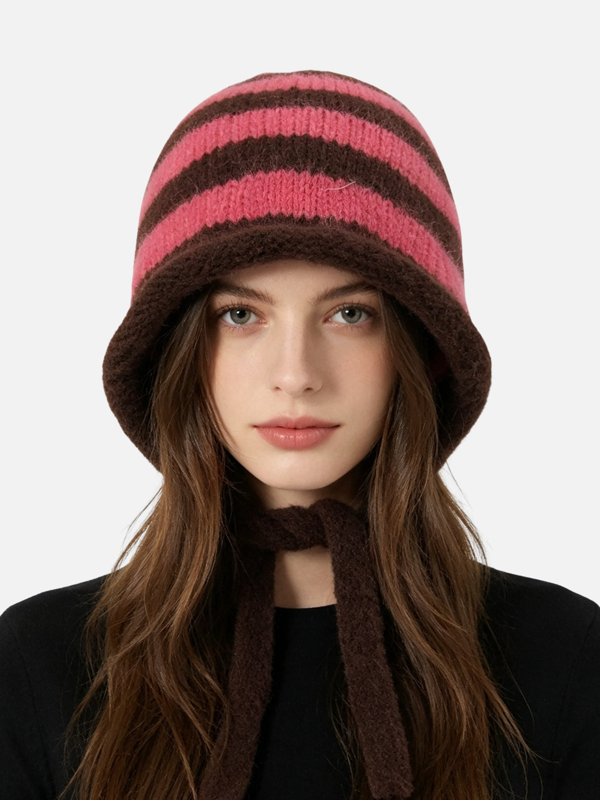 Stripe Knit Earflap Hat