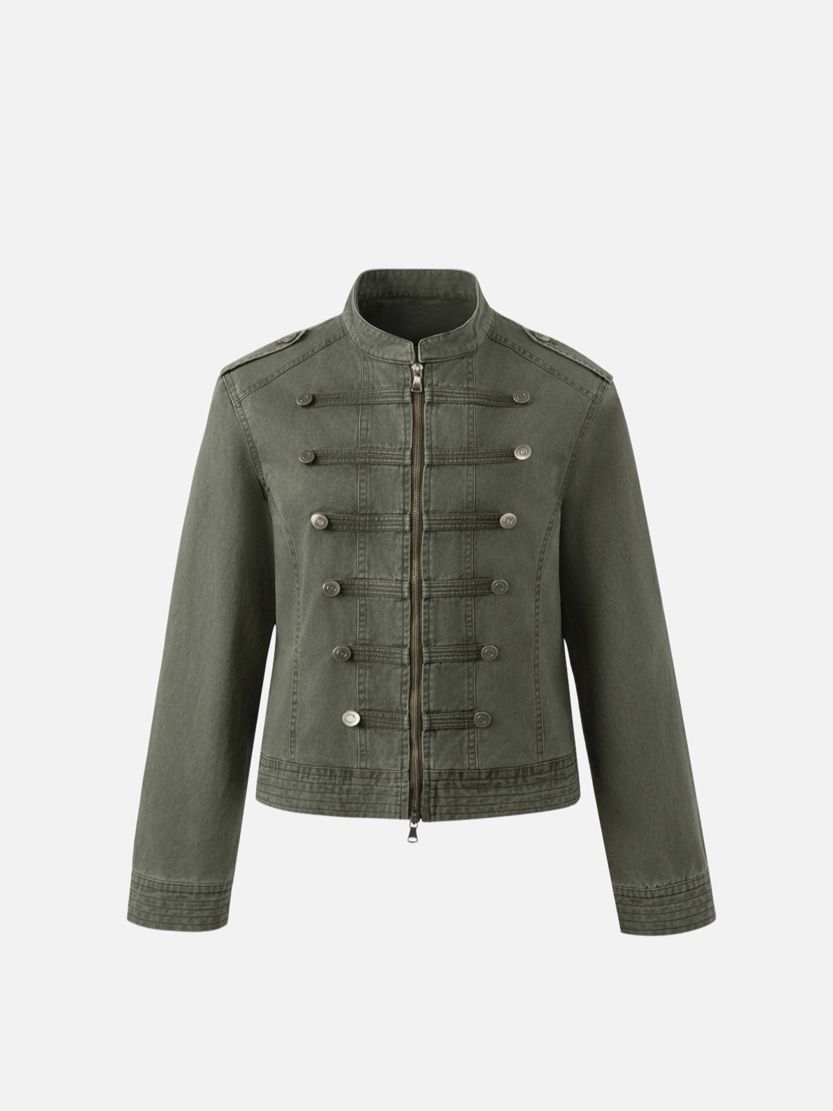 Haaura Military Strap Zip Up Jacket