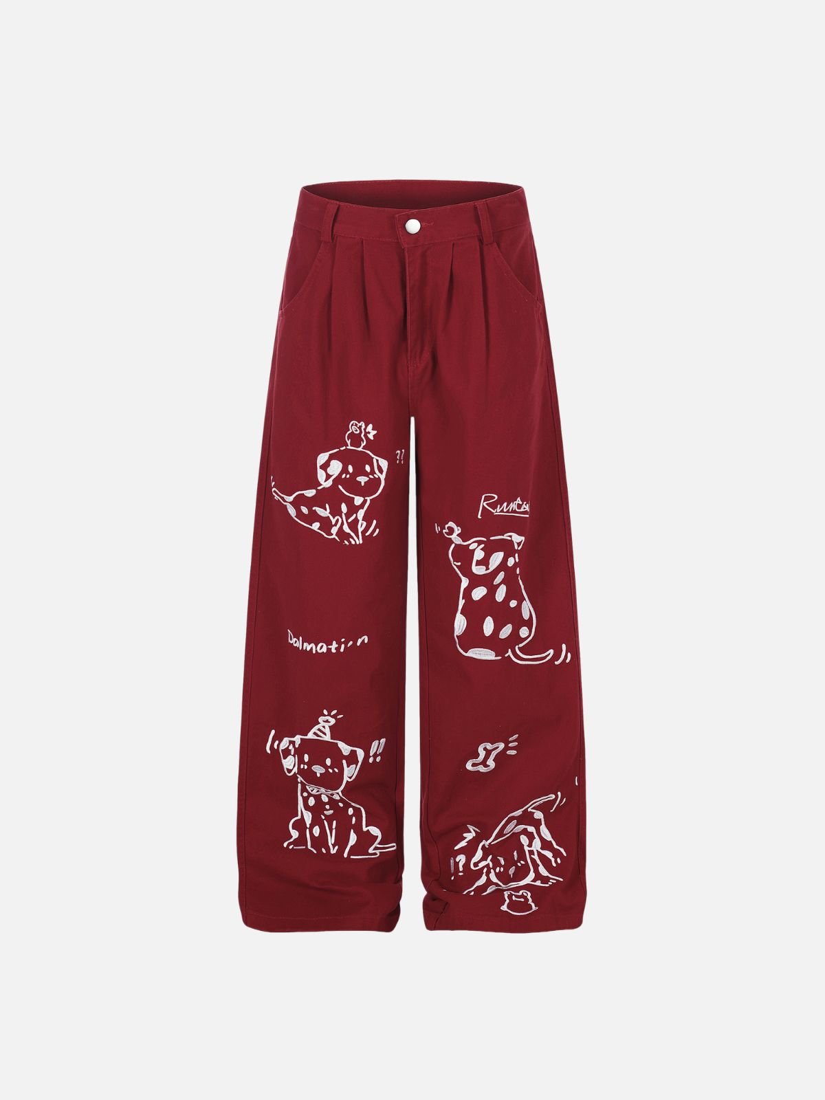 Haaura Baggy Vintage Dog Print Pants
