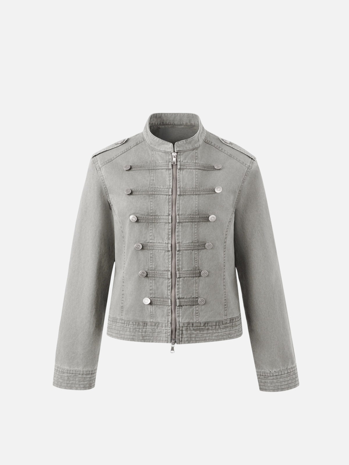 Haaura Military Strap Zip Up Jacket