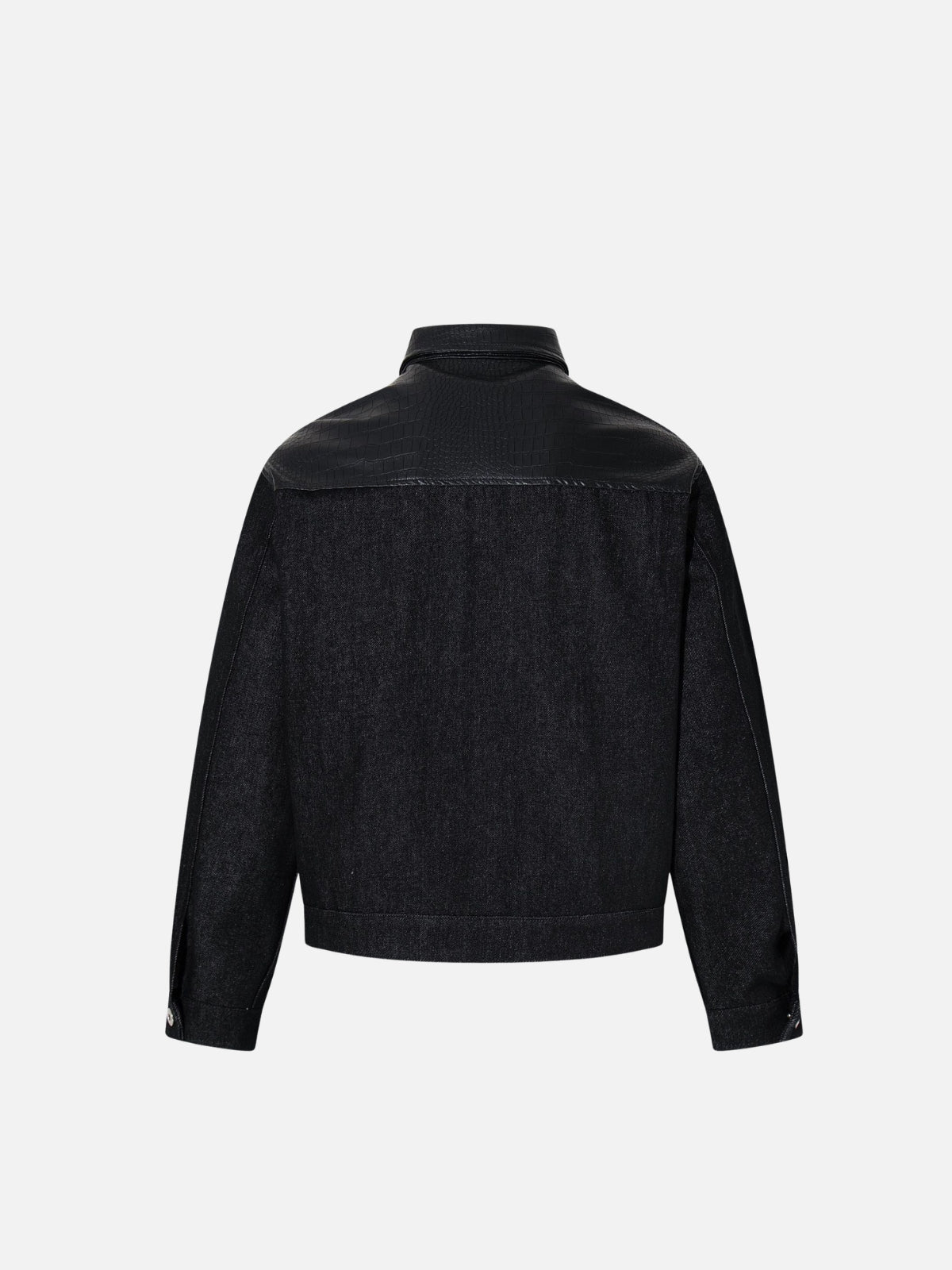 Haaura Croc Panel Denim Jacket
