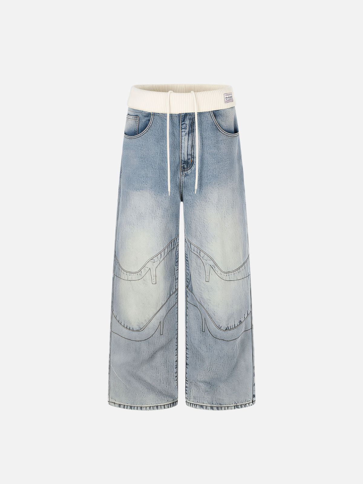 Haaura Ribbed Waistband Jeans
