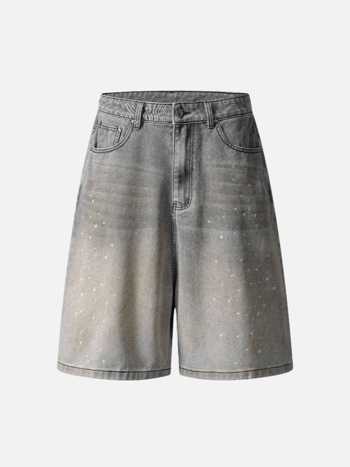 Haaura Paint Splatter Washed Baggy Jorts