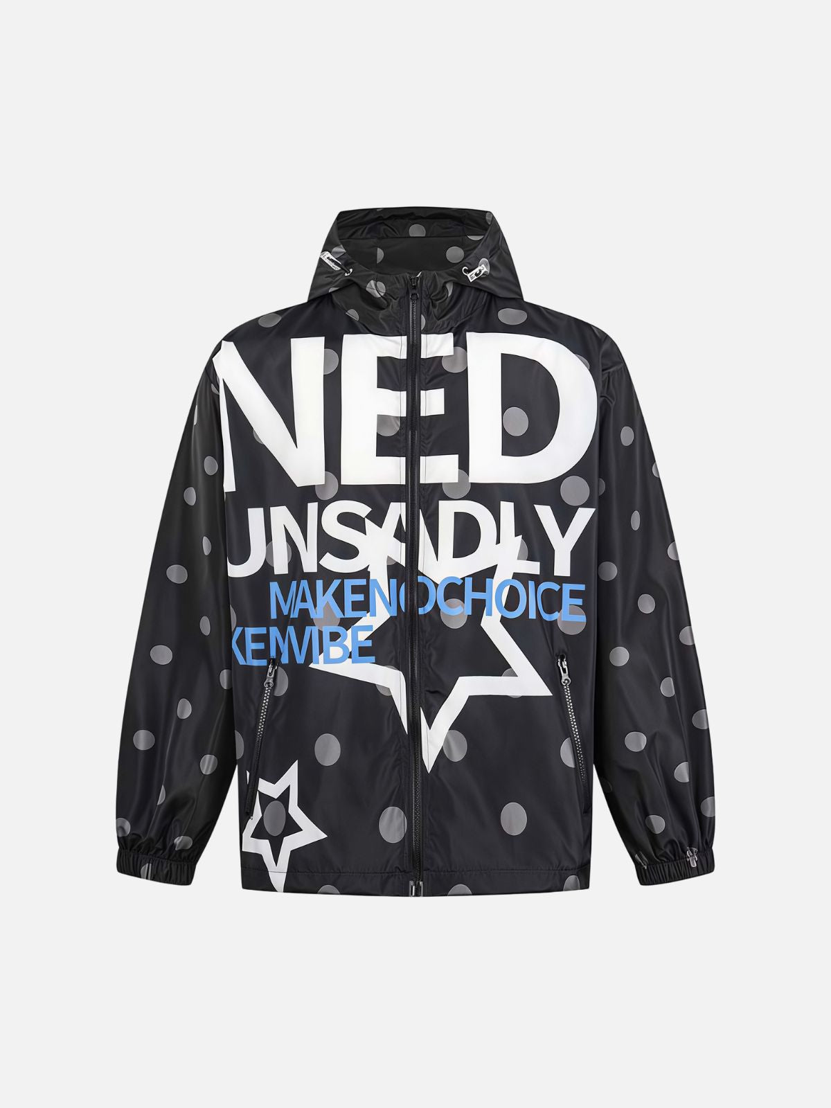 Haaura Oversized Graffiti Hooded Jacket