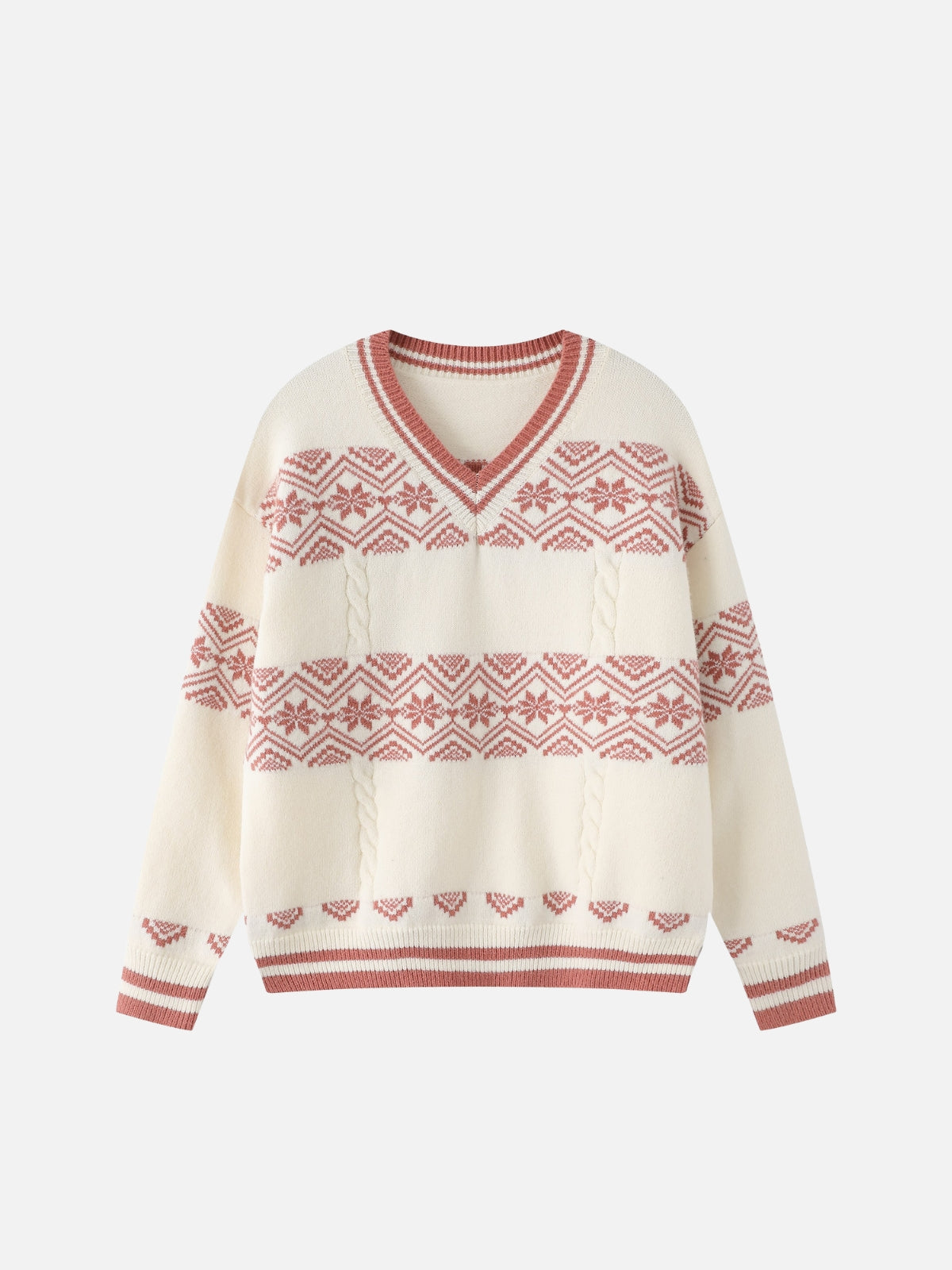 Haaura Fair Isle V-Neck Sweater