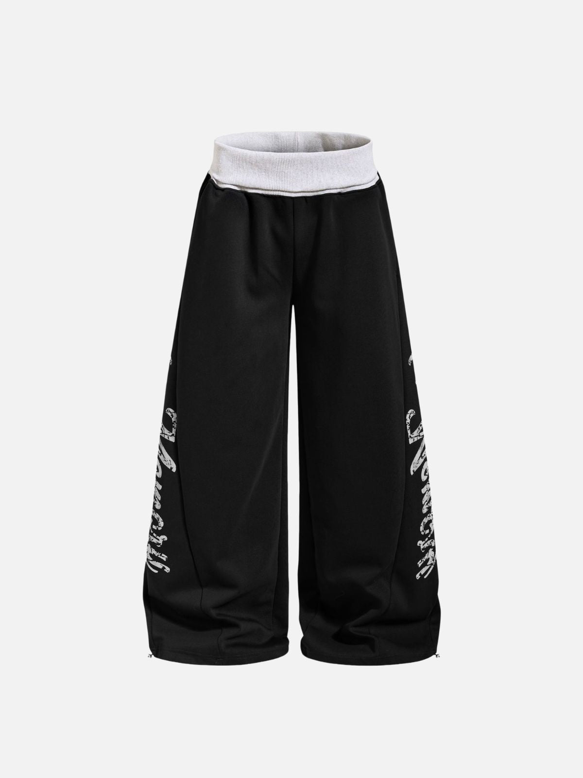 Haaura Contrast Waist Graphic Sweatpants