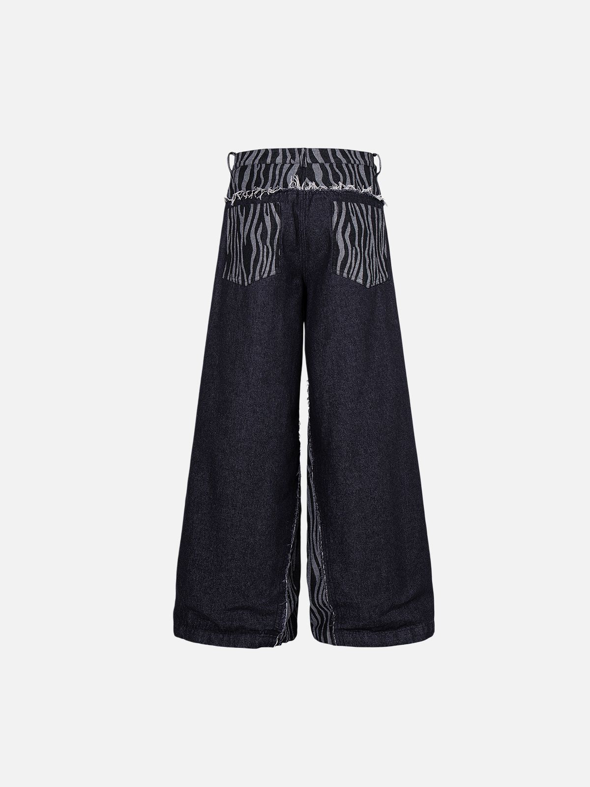 Haaura Zebra Contrast Panel Baggy Jeans