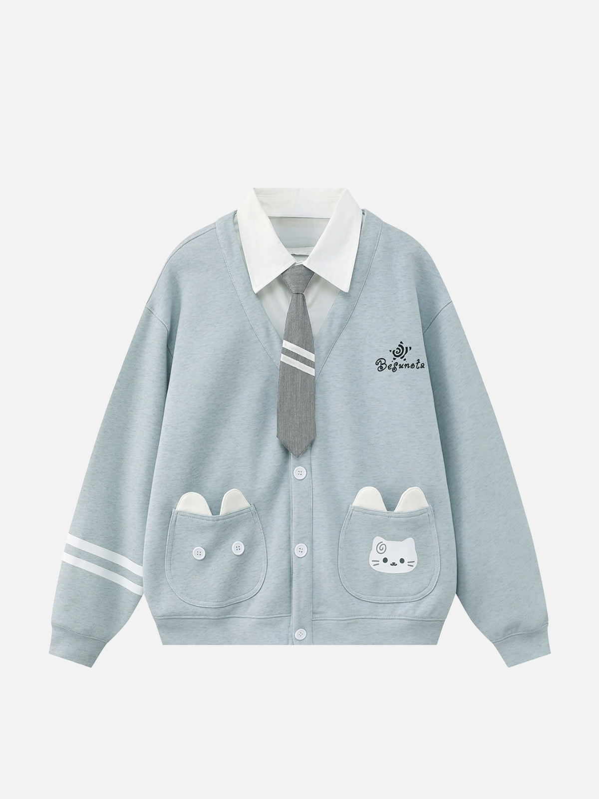 Haaura Cat Ear Tie Neck Cardigan