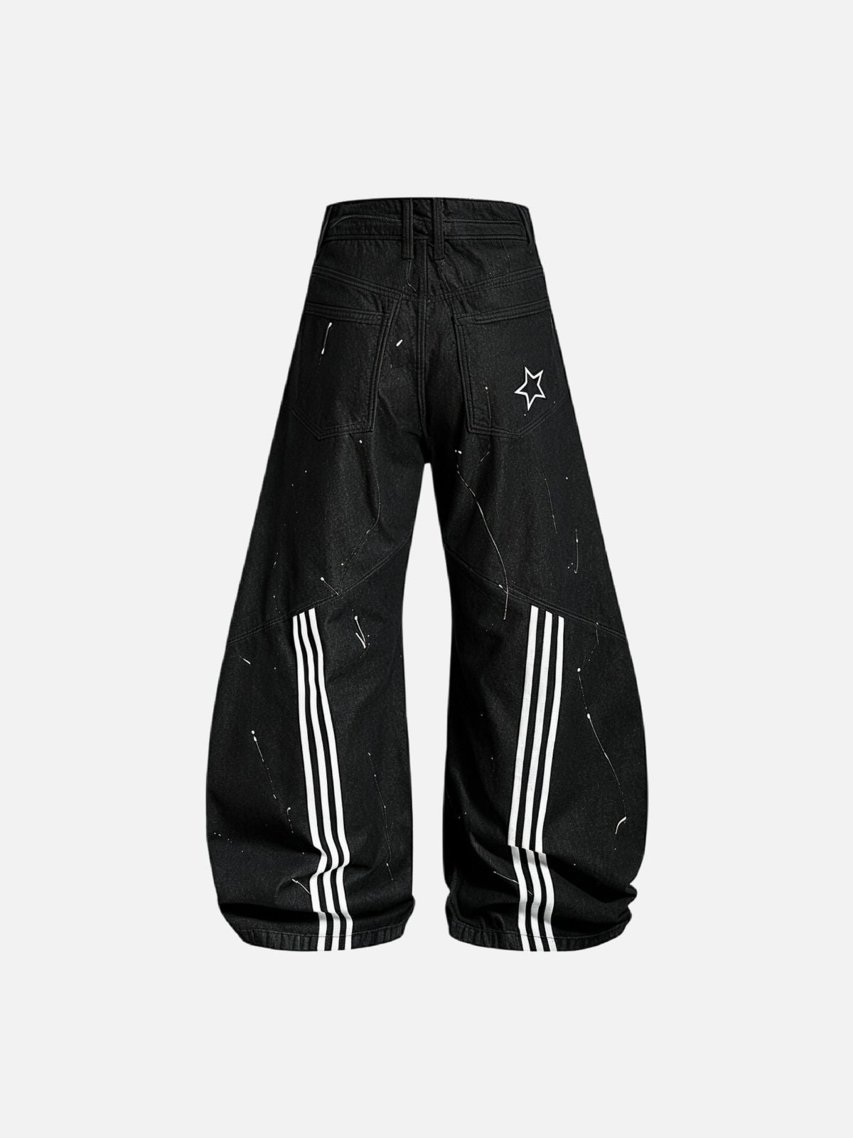 Haaura Splatter Baggy Barrel Jeans