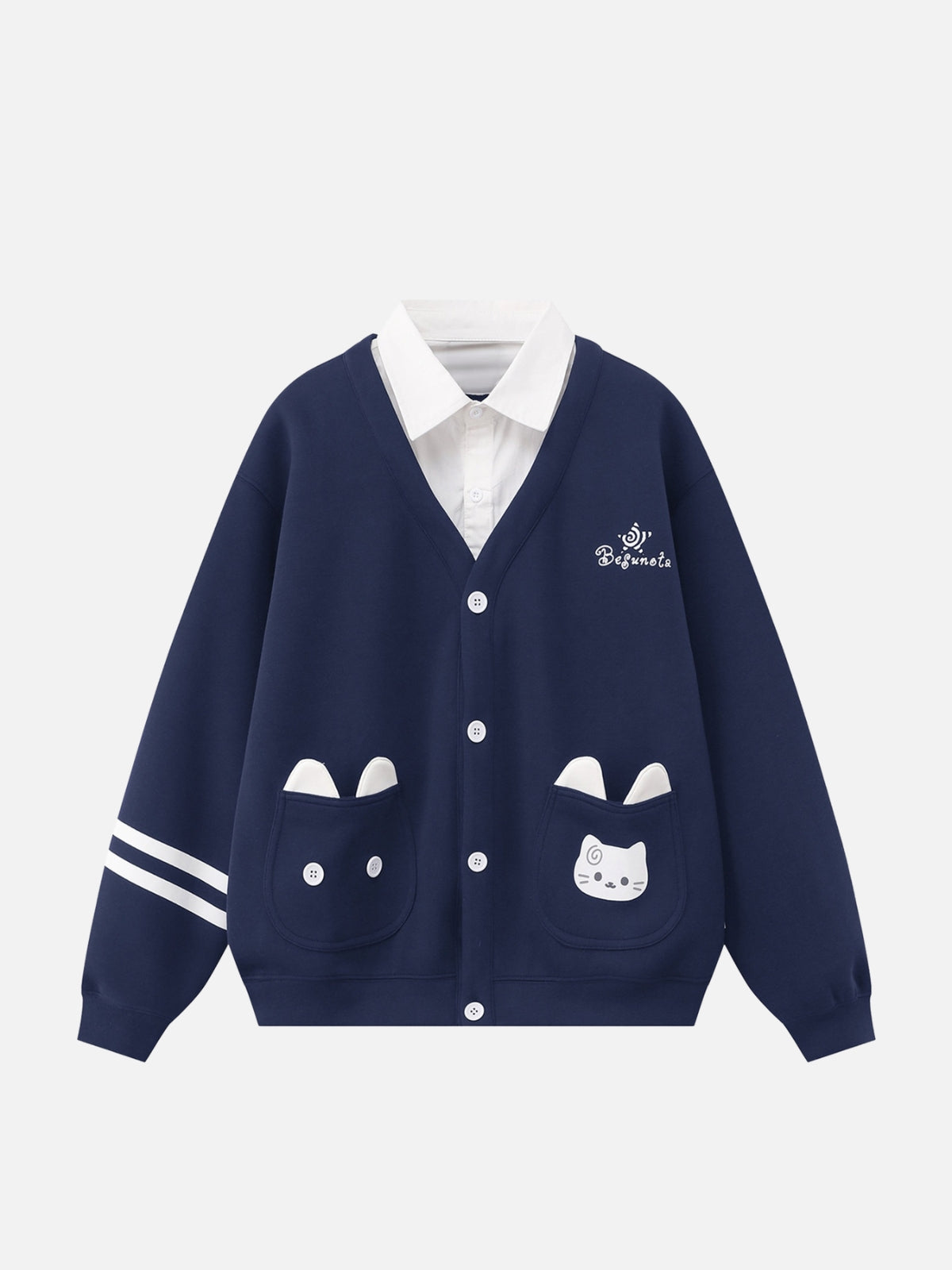 Haaura Cat Ear Tie Neck Cardigan