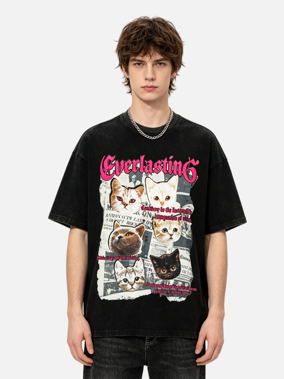 Haaura Everlasting Cat Print Tee