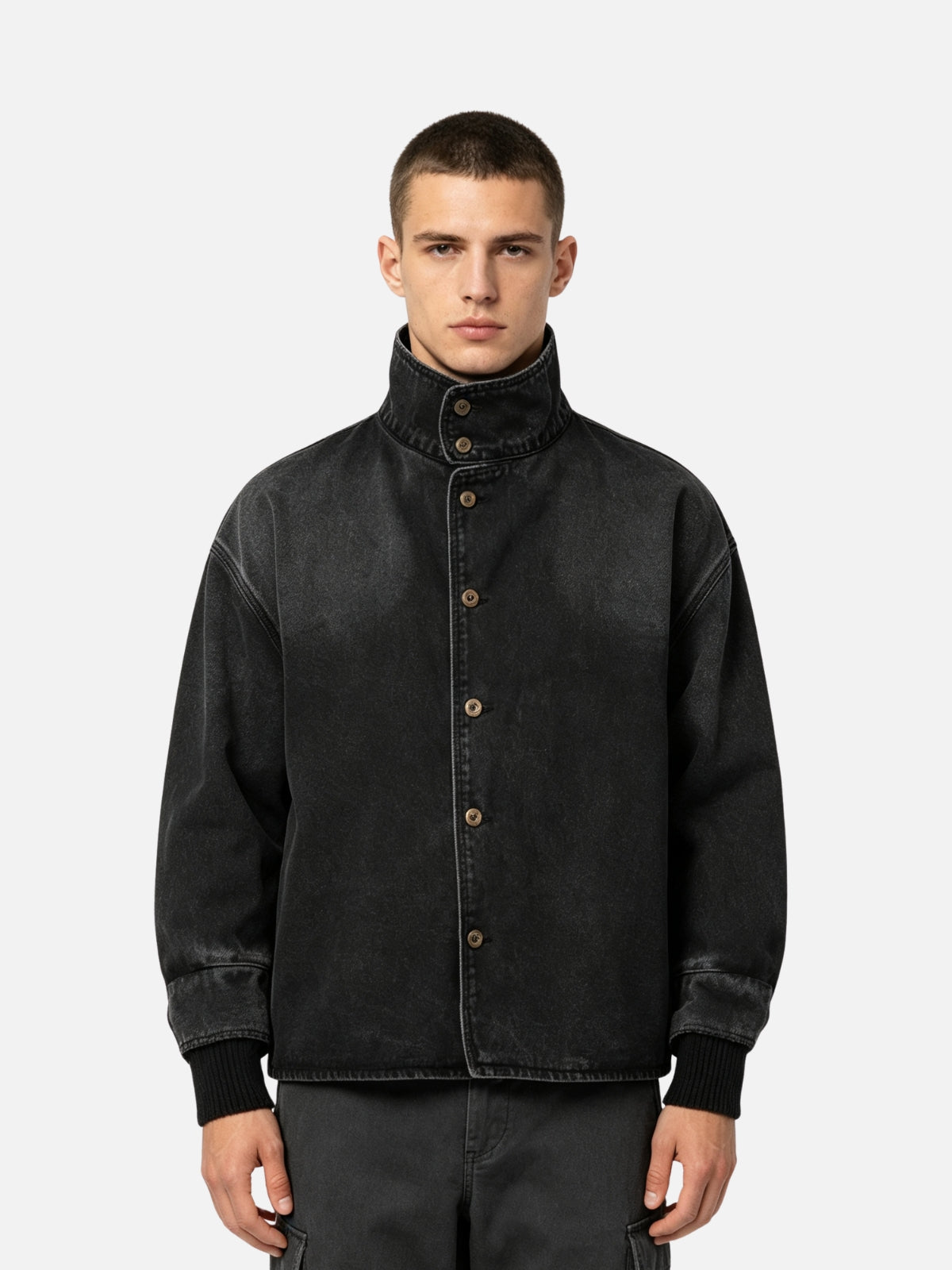 Haaura Button Washed Denimi Jacket