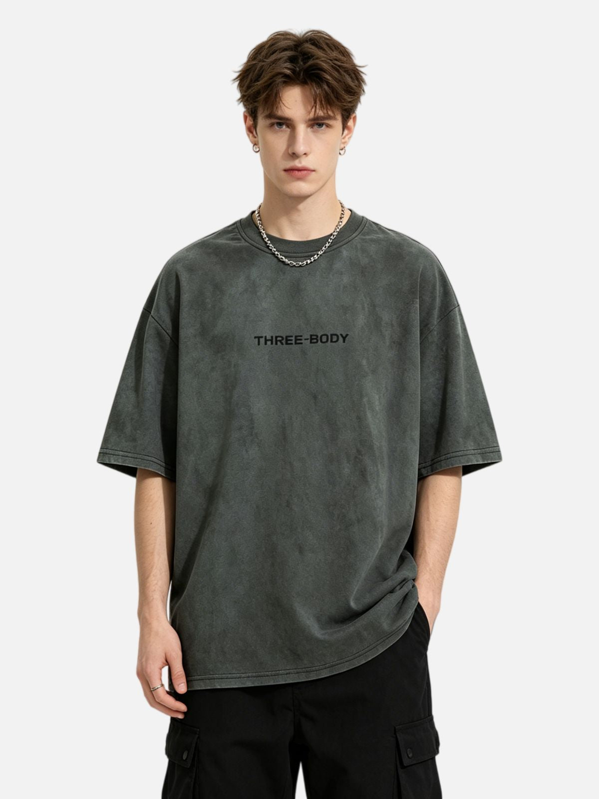 Haaura Oversized Logo Vintage Washed Tee