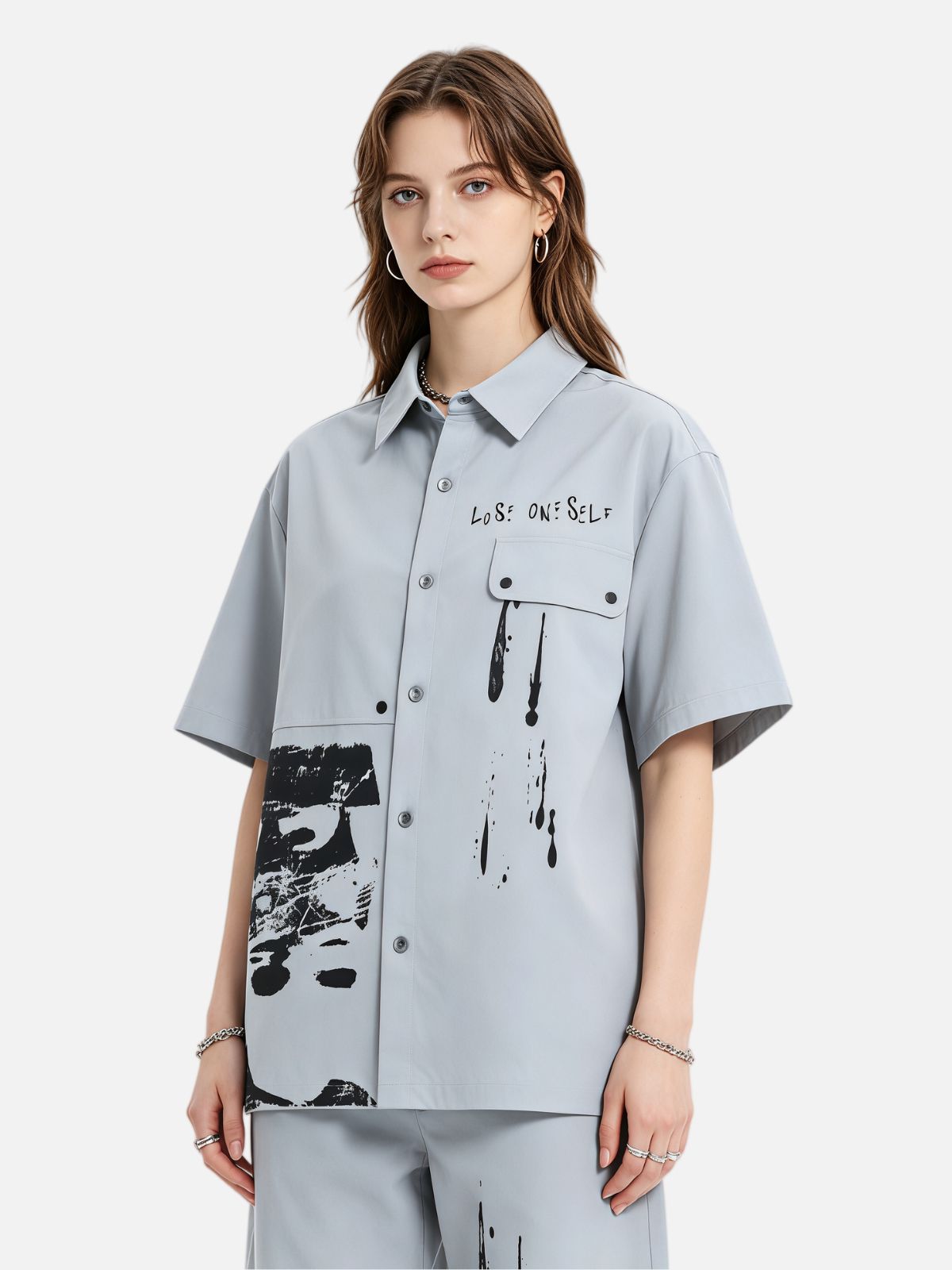 Haaura Abstract Print Shirt