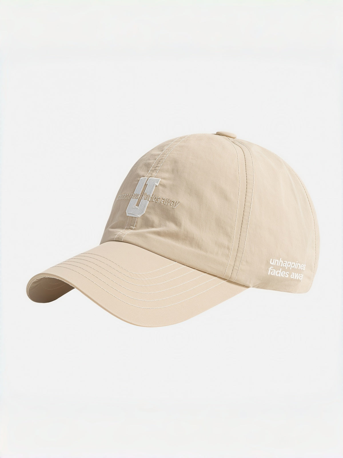 "Unhappiness Fades Away" Embroidered Cap