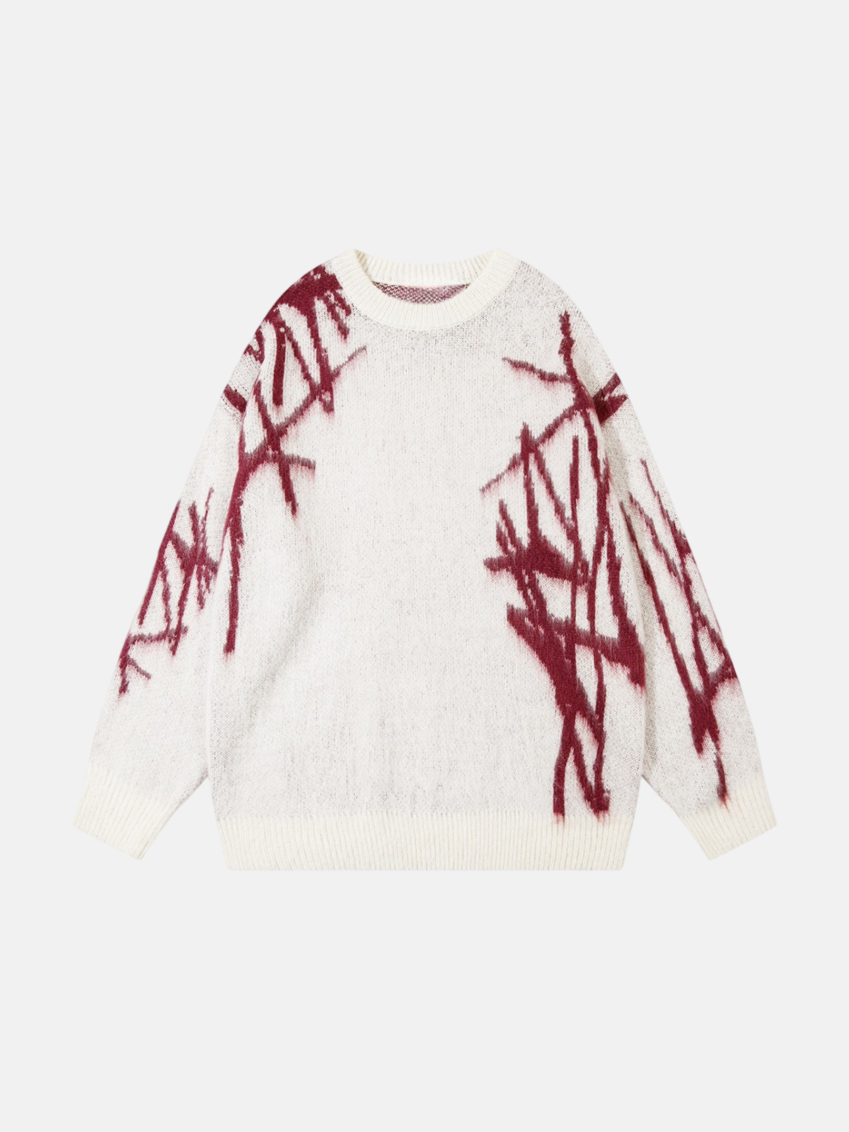 Haaura Irregular Graffiti Graphic Sweater