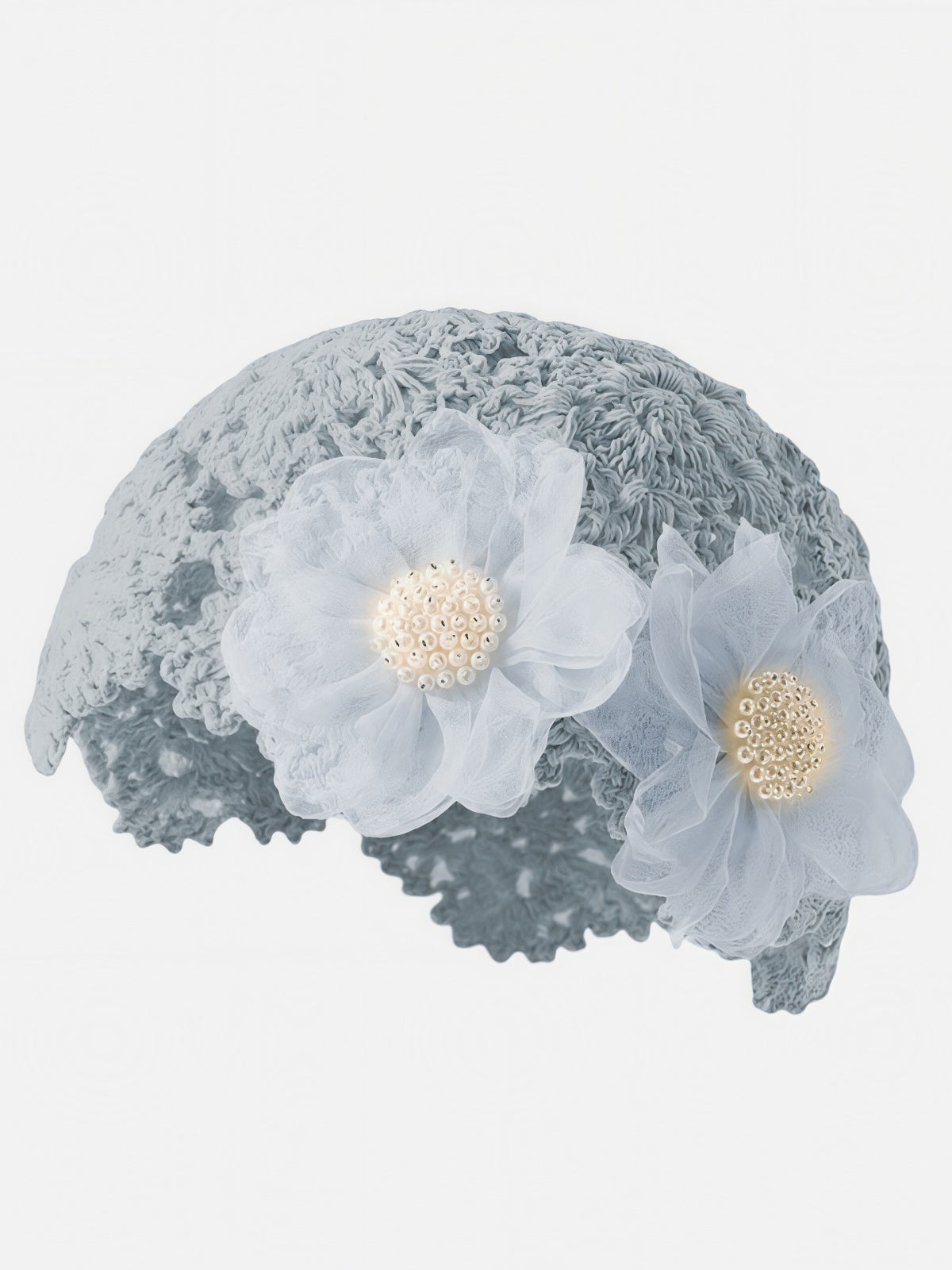 Haaura Crochet Pearl Floral Appliqué Headwrap