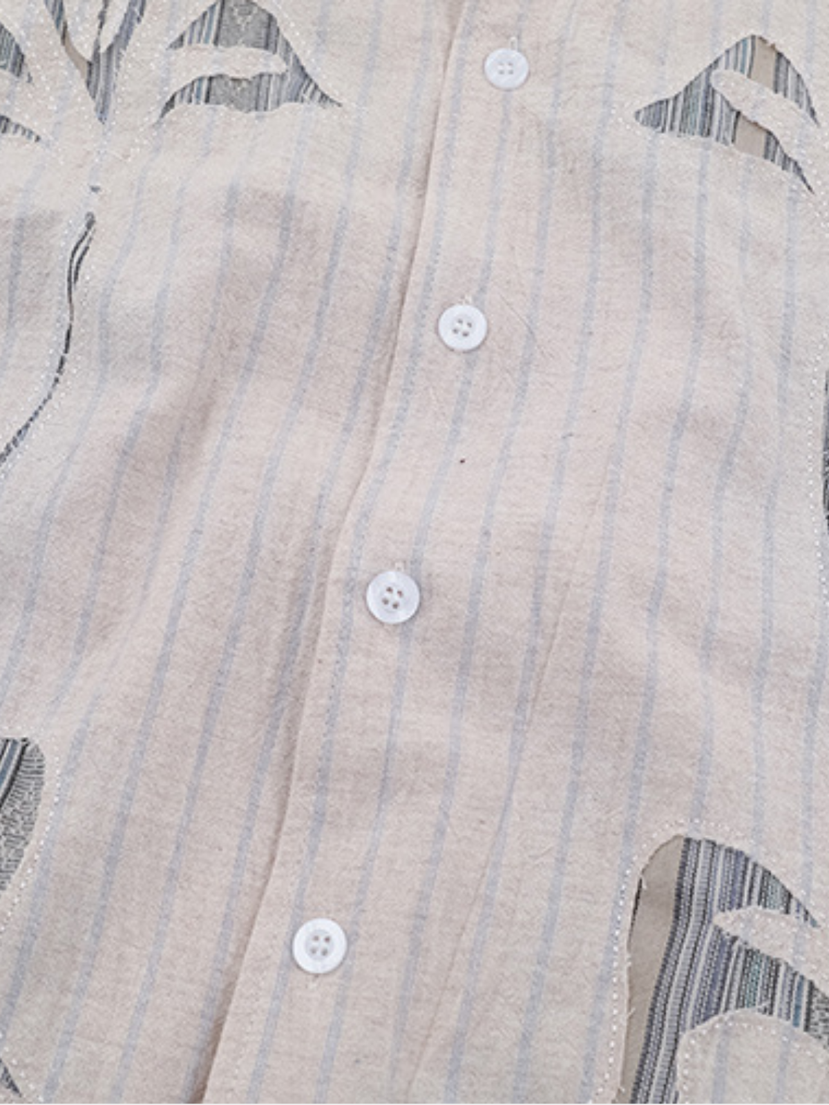 Haaura Botanical Embroidery Short Sleeve Shirt