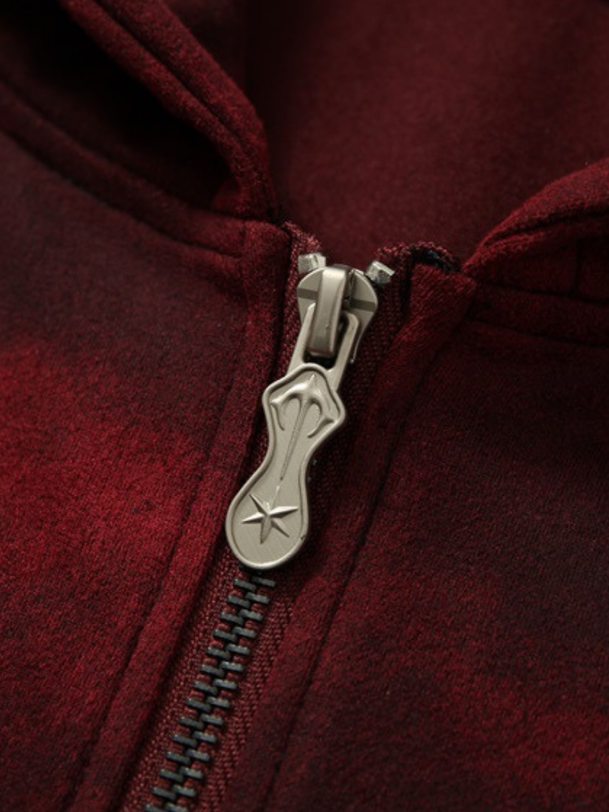 Haaura Patched & Tie-Dye Zip Hoodie